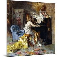 Woman at a Piano-Giovanni Boldini-Mounted Giclee Print