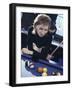 Woman at a Pool Table-null-Framed Premium Photographic Print