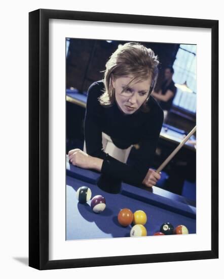 Woman at a Pool Table-null-Framed Photographic Print