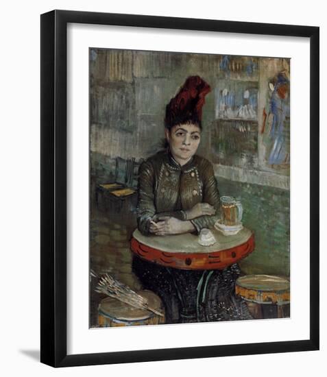 Woman at a Table in the Cafe du Tambourin-Vincent van Gogh-Framed Art Print