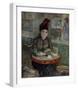 Woman at a Table in the Cafe du Tambourin-Vincent van Gogh-Framed Art Print