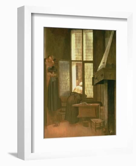 Woman at a Window, 1654-Jacobus Vrel or Frel-Framed Giclee Print