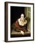 Woman at a Window, 1841-Vasili Andreyevich Tropinin-Framed Giclee Print