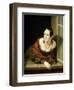 Woman at a Window, 1841-Vasili Andreyevich Tropinin-Framed Giclee Print