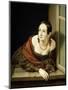 Woman at a Window, 1841-Vasili Andreyevich Tropinin-Mounted Giclee Print