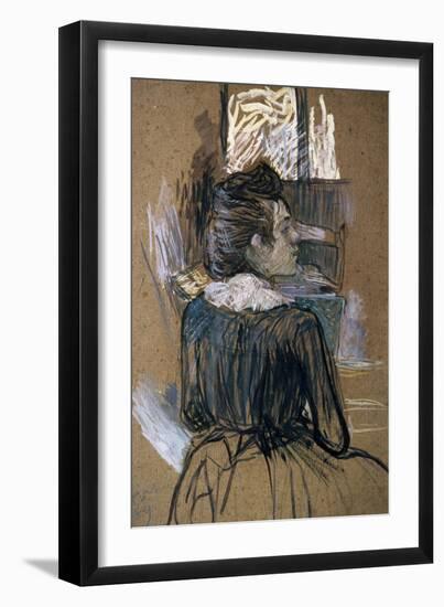 Woman at a Window, 1889-Henri de Toulouse-Lautrec-Framed Premium Giclee Print