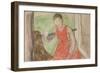 Woman at a Window-Edgar Degas-Framed Giclee Print