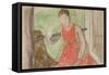 Woman at a Window-Edgar Degas-Framed Stretched Canvas