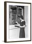 Woman at Bank Teller Window-Philip Gendreau-Framed Photographic Print