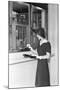Woman at Bank Teller Window-Philip Gendreau-Mounted Photographic Print
