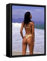 Woman at Beach, Rio de Janeiro, Brazil-Bill Bachmann-Framed Stretched Canvas