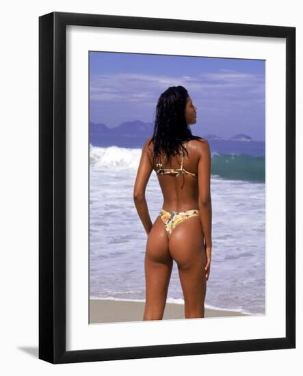 Woman at Beach, Rio de Janeiro, Brazil-Bill Bachmann-Framed Photographic Print