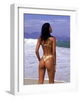 Woman at Beach, Rio de Janeiro, Brazil-Bill Bachmann-Framed Photographic Print