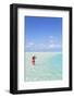 Woman at Blue Lagoon, Fakarava, Tuamotu Islands, French Polynesia (Mr)-Ian Trower-Framed Photographic Print