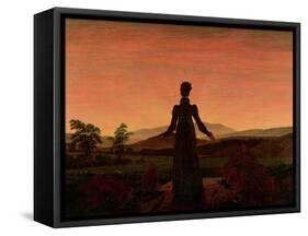 Woman at Dawn-Caspar David Friedrich-Framed Stretched Canvas