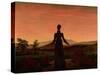 Woman at Dawn-Caspar David Friedrich-Stretched Canvas