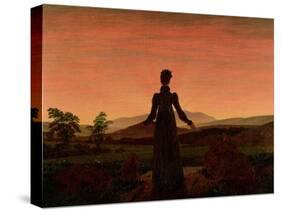 Woman at Dawn-Caspar David Friedrich-Stretched Canvas