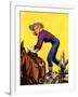 "Woman at Dude Rance," June 20, 1942-Fred Ludekens-Framed Giclee Print