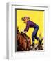 "Woman at Dude Rance," June 20, 1942-Fred Ludekens-Framed Giclee Print