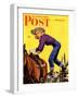 "Woman at Dude Rance," Saturday Evening Post Cover, June 20, 1942-Fred Ludekens-Framed Giclee Print