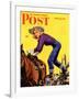 "Woman at Dude Rance," Saturday Evening Post Cover, June 20, 1942-Fred Ludekens-Framed Giclee Print