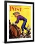 "Woman at Dude Rance," Saturday Evening Post Cover, June 20, 1942-Fred Ludekens-Framed Giclee Print