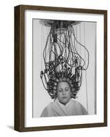 Woman at Hairdressing Salon Getting a Permanent Wave-Alfred Eisenstaedt-Framed Photographic Print