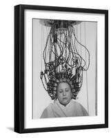 Woman at Hairdressing Salon Getting a Permanent Wave-Alfred Eisenstaedt-Framed Photographic Print