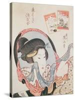 Woman at her Mirror, published c.1830-Kikugawa Toshinobu Eizan-Stretched Canvas