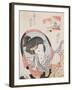 Woman at her Mirror, published c.1830-Kikugawa Toshinobu Eizan-Framed Giclee Print