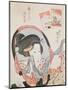 Woman at her Mirror, published c.1830-Kikugawa Toshinobu Eizan-Mounted Giclee Print