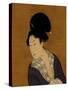 Woman at Her Morning Toilette, a Hanging Scroll Painting-Kitagawa Utamaro-Stretched Canvas