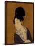 Woman at Her Morning Toilette, a Hanging Scroll Painting-Kitagawa Utamaro-Framed Art Print