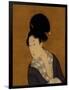 Woman at Her Morning Toilette, a Hanging Scroll Painting-Kitagawa Utamaro-Framed Art Print