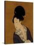 Woman at Her Morning Toilette, a Hanging Scroll Painting-Kitagawa Utamaro-Stretched Canvas