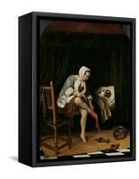 Woman at Her Toilet, 1655-60-Jan Steen-Framed Stretched Canvas