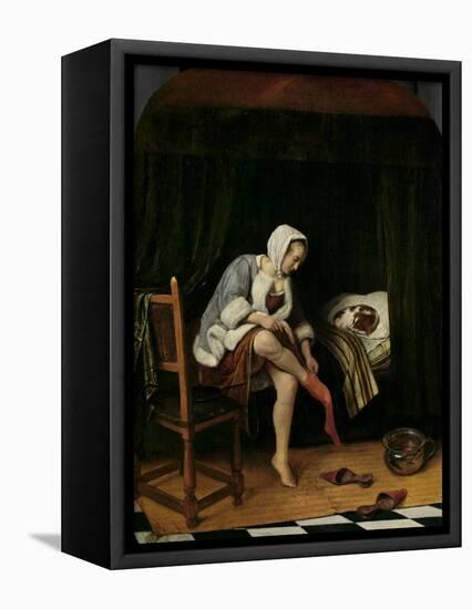 Woman at Her Toilet, 1655-60-Jan Steen-Framed Stretched Canvas