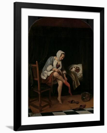 Woman at her Toilet, 1655-60-Jan Havicksz. Steen-Framed Giclee Print