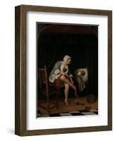 Woman at her Toilet, 1655-60-Jan Havicksz. Steen-Framed Giclee Print