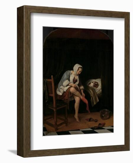 Woman at her Toilet, 1655-60-Jan Havicksz. Steen-Framed Giclee Print