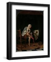 Woman at her Toilet, 1655-60-Jan Havicksz. Steen-Framed Giclee Print