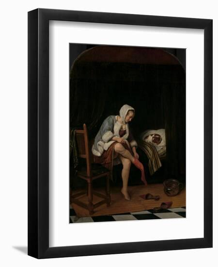 Woman at her Toilet, 1655-60-Jan Havicksz. Steen-Framed Giclee Print