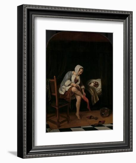 Woman at her Toilet, 1655-60-Jan Havicksz. Steen-Framed Giclee Print