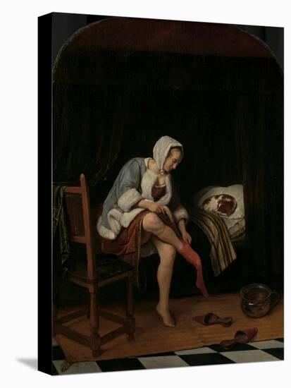 Woman at her Toilet, 1655-60-Jan Havicksz. Steen-Stretched Canvas