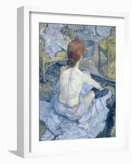 Woman at Her Toilet, 1896-Henri de Toulouse-Lautrec-Framed Giclee Print