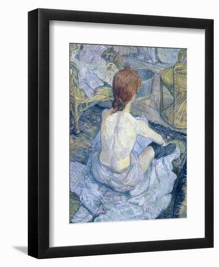 Woman at Her Toilet, 1896-Henri de Toulouse-Lautrec-Framed Premium Giclee Print