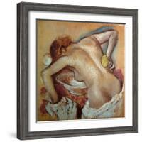 Woman at Her Toilet, C.1894 (Pastel)-Edgar Degas-Framed Giclee Print