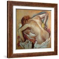 Woman at Her Toilet, C.1894 (Pastel)-Edgar Degas-Framed Giclee Print