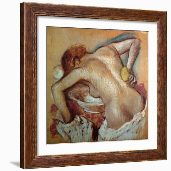 Woman at Her Toilet, C.1894 (Pastel)-Edgar Degas-Framed Giclee Print