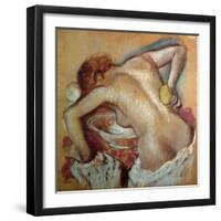 Woman at Her Toilet, C.1894 (Pastel)-Edgar Degas-Framed Giclee Print